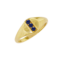 Lapis Lazuli Birthstone Signet Ring