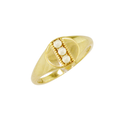 Pearl Birthstone Signet Ring