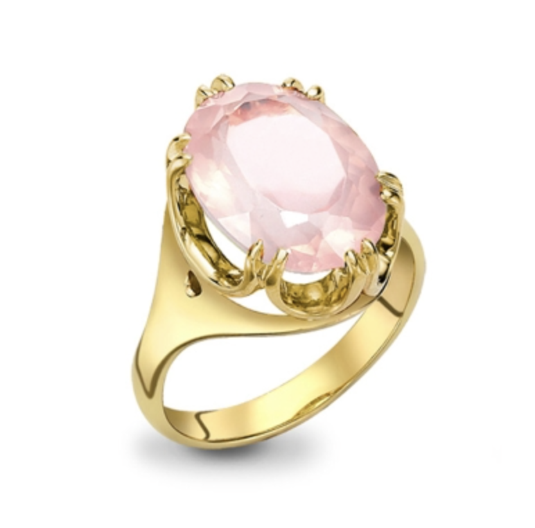 Rose Quartz Cocktail Ring