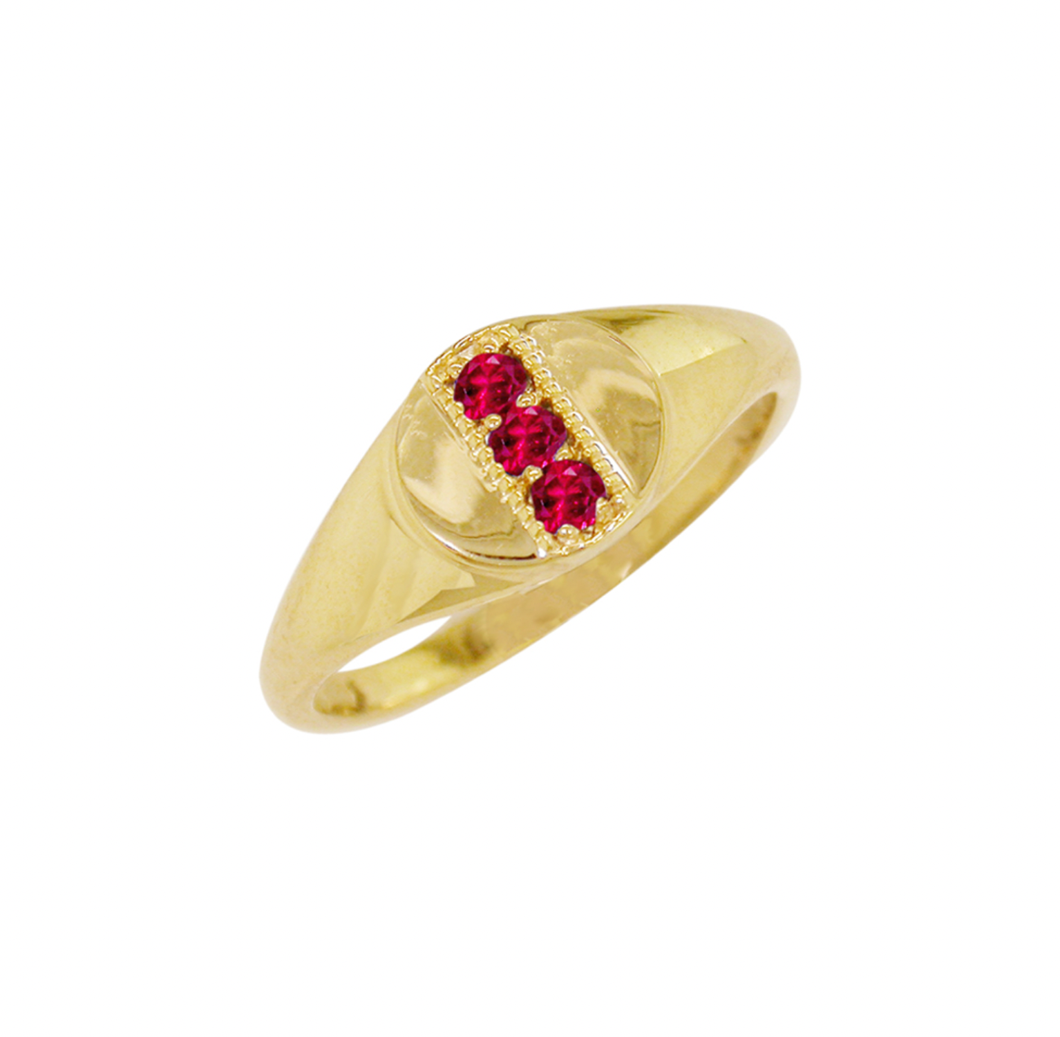 Ruby Birthstone Signet Ring