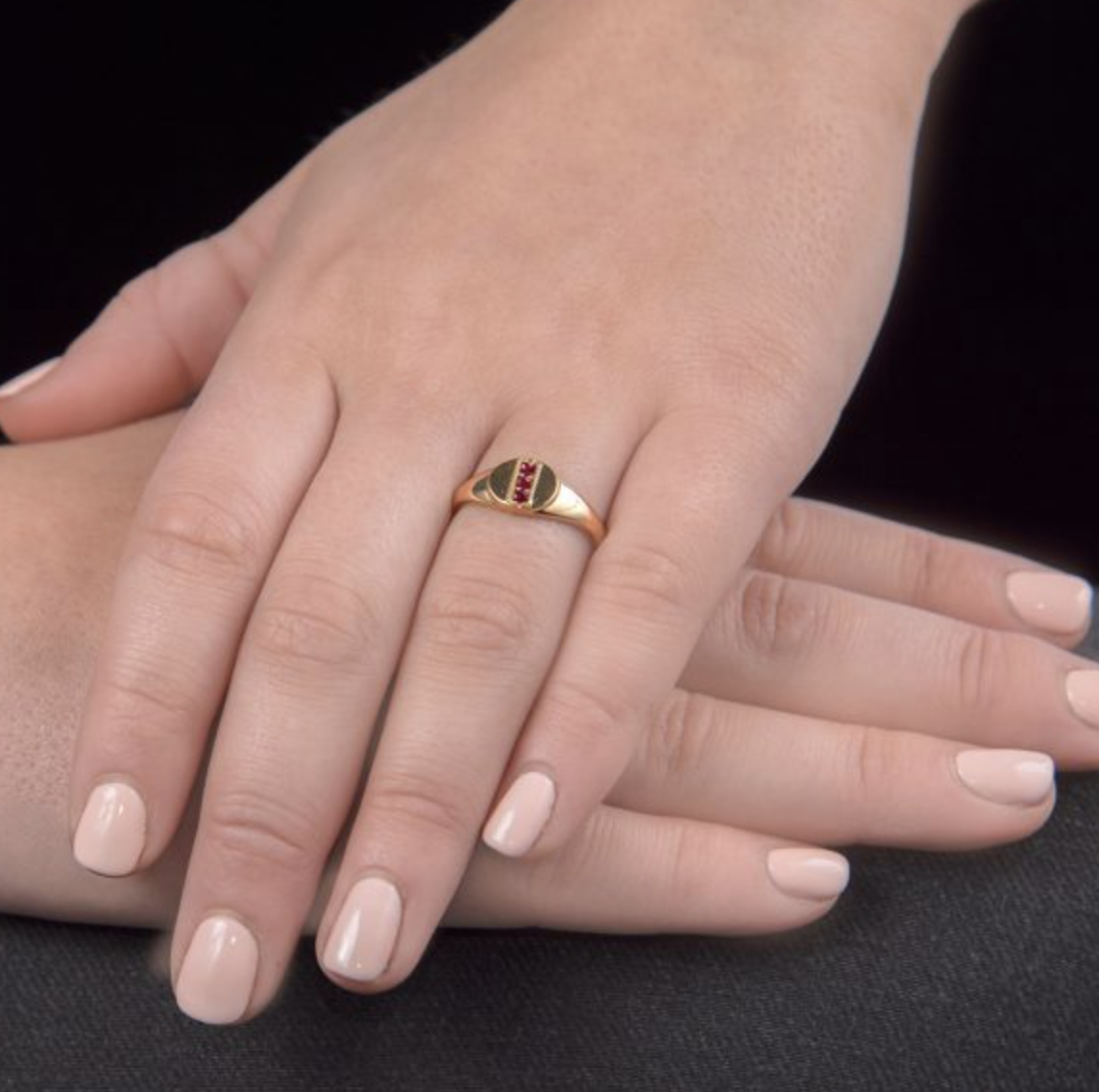 Ruby Birthstone Signet Ring
