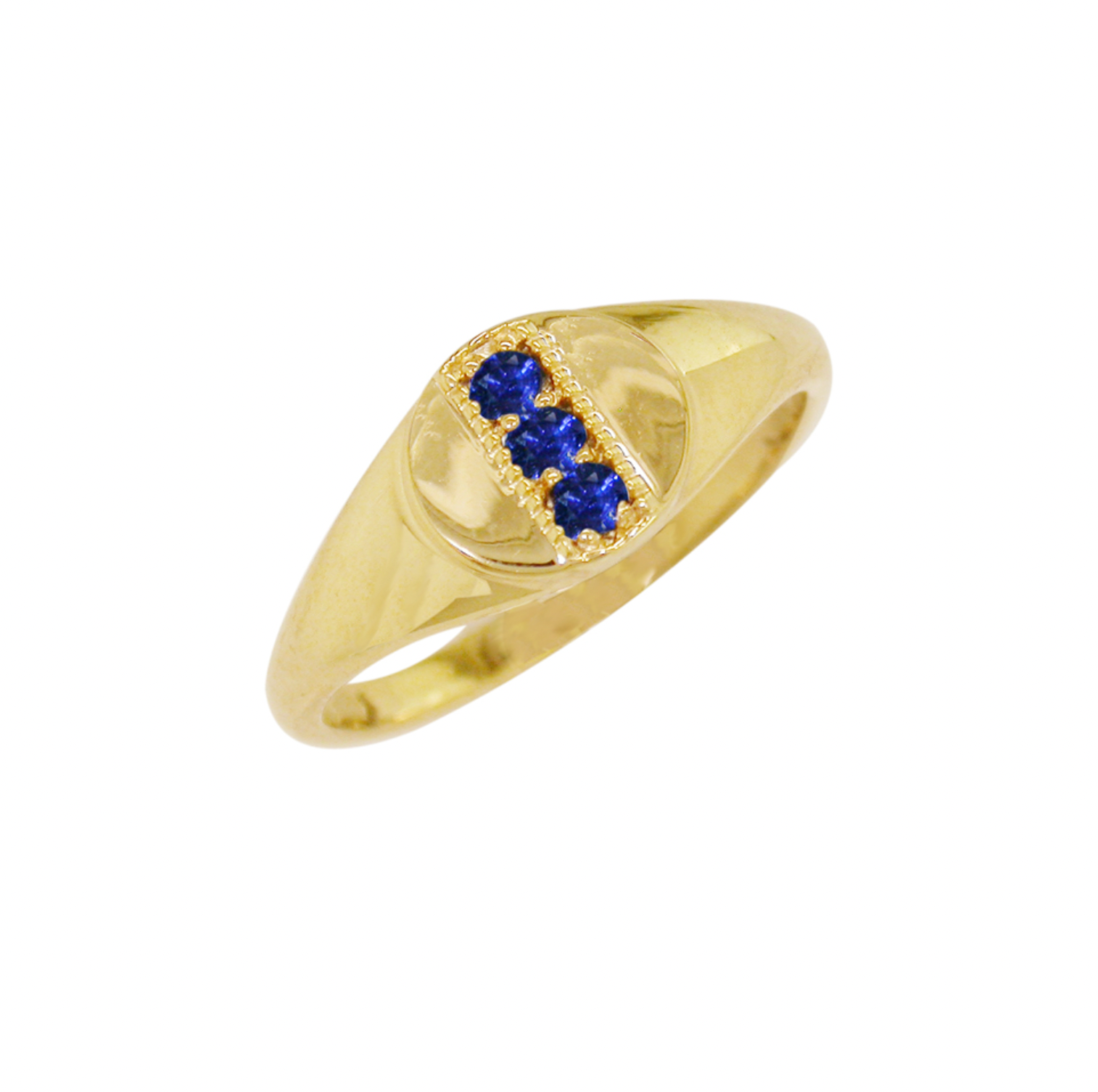 Sapphire Birthstone Signet Ring
