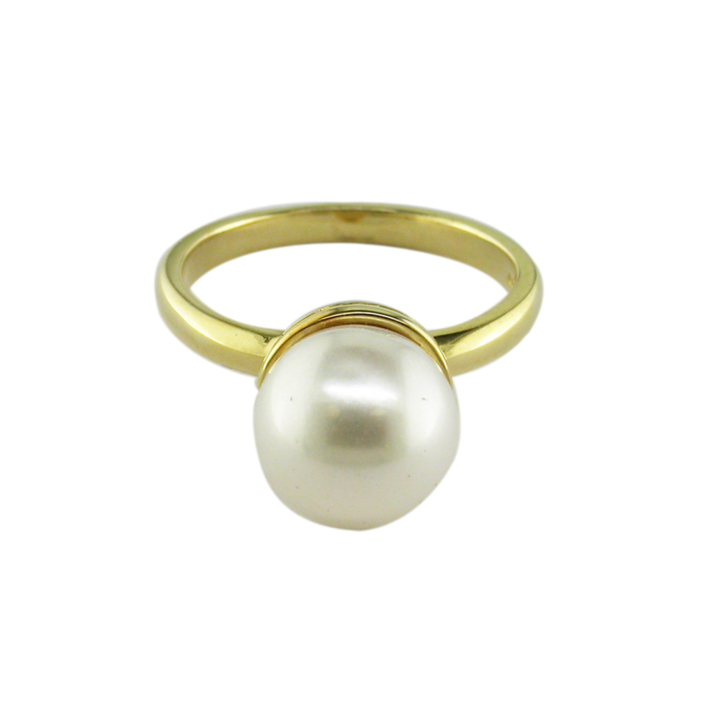 White Pearl Ball Ring