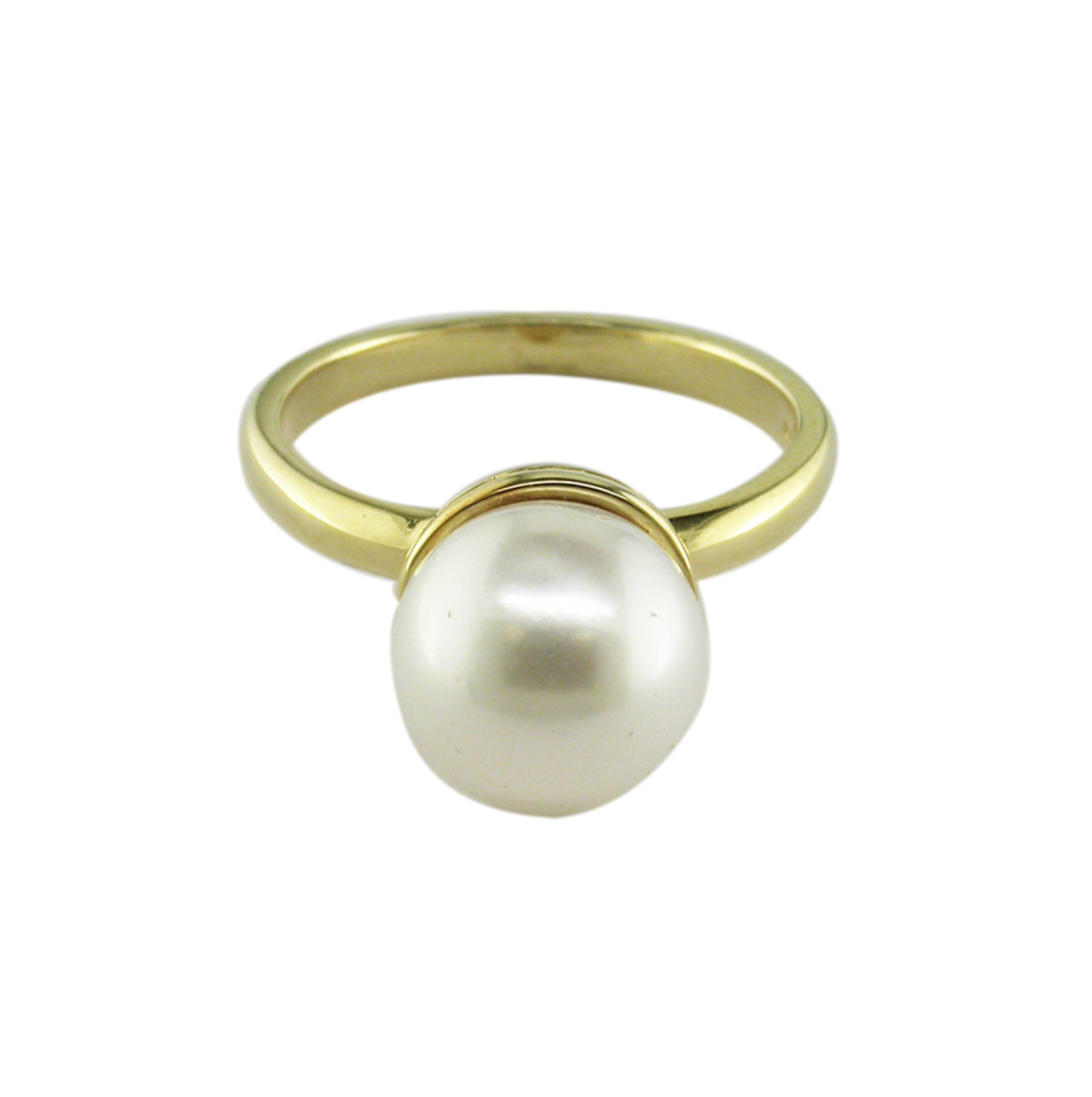 White Pearl Ball Ring